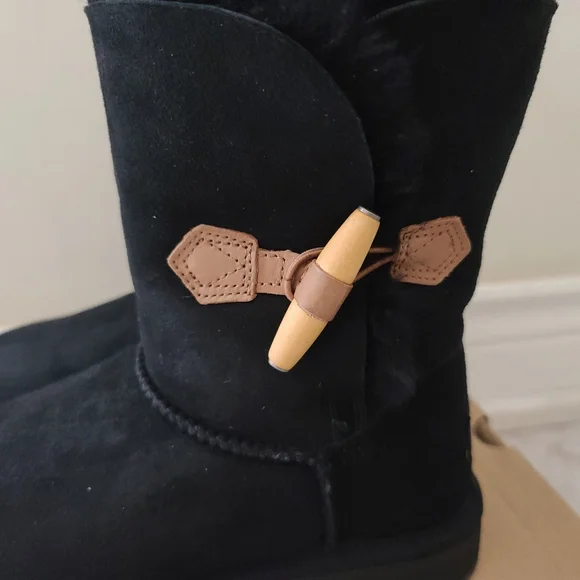 UGG Women's Keely Black Boots 7 - Picture 2 of 10
